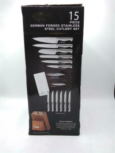 McCook 15 PC German Forged Stainless Steel Cutlery Set - Fresh Stock Dated December 2025
