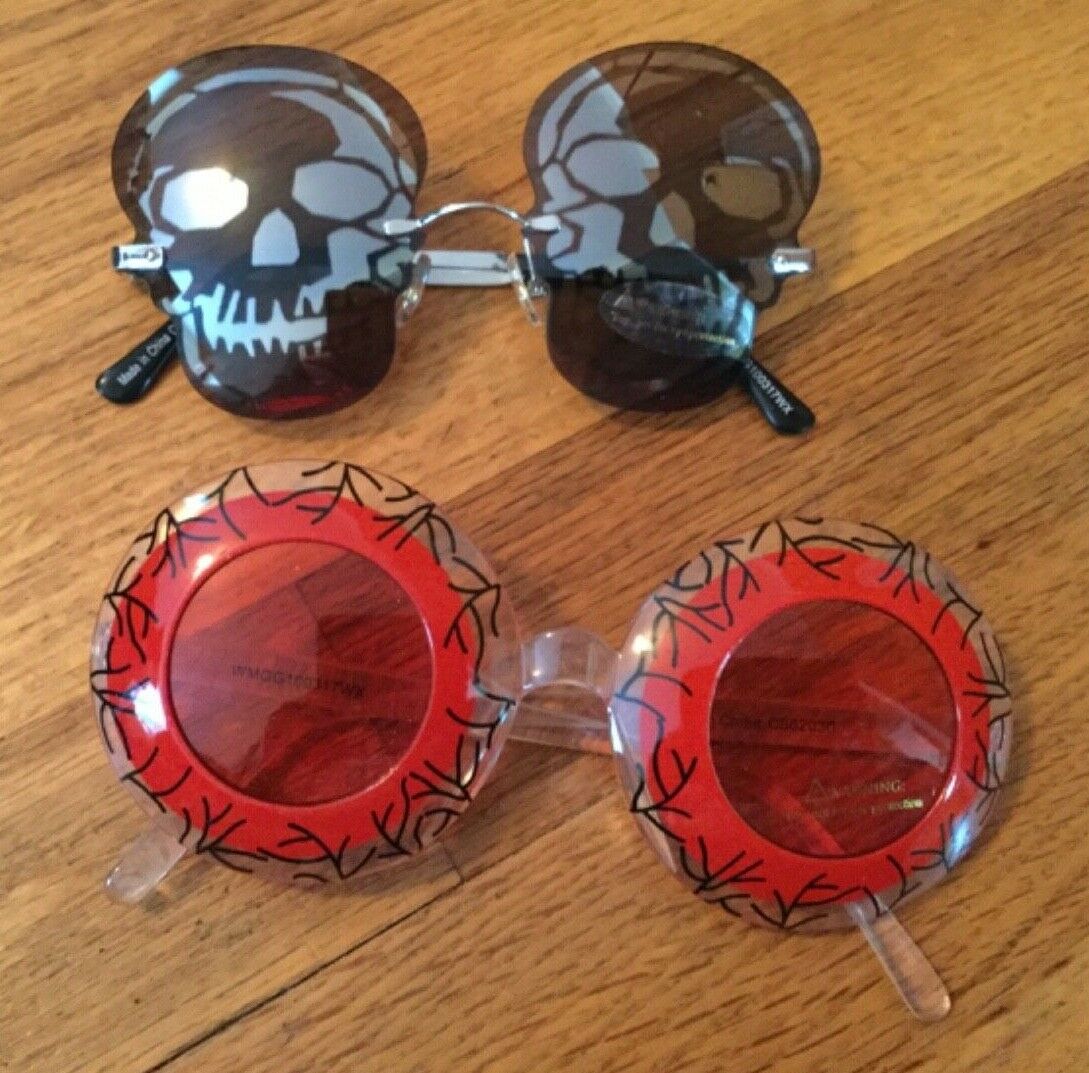 7 Pair Novelty Halloween Photo Booth Dress Up Eyeglasses - Fresh Stock Dated February 2026