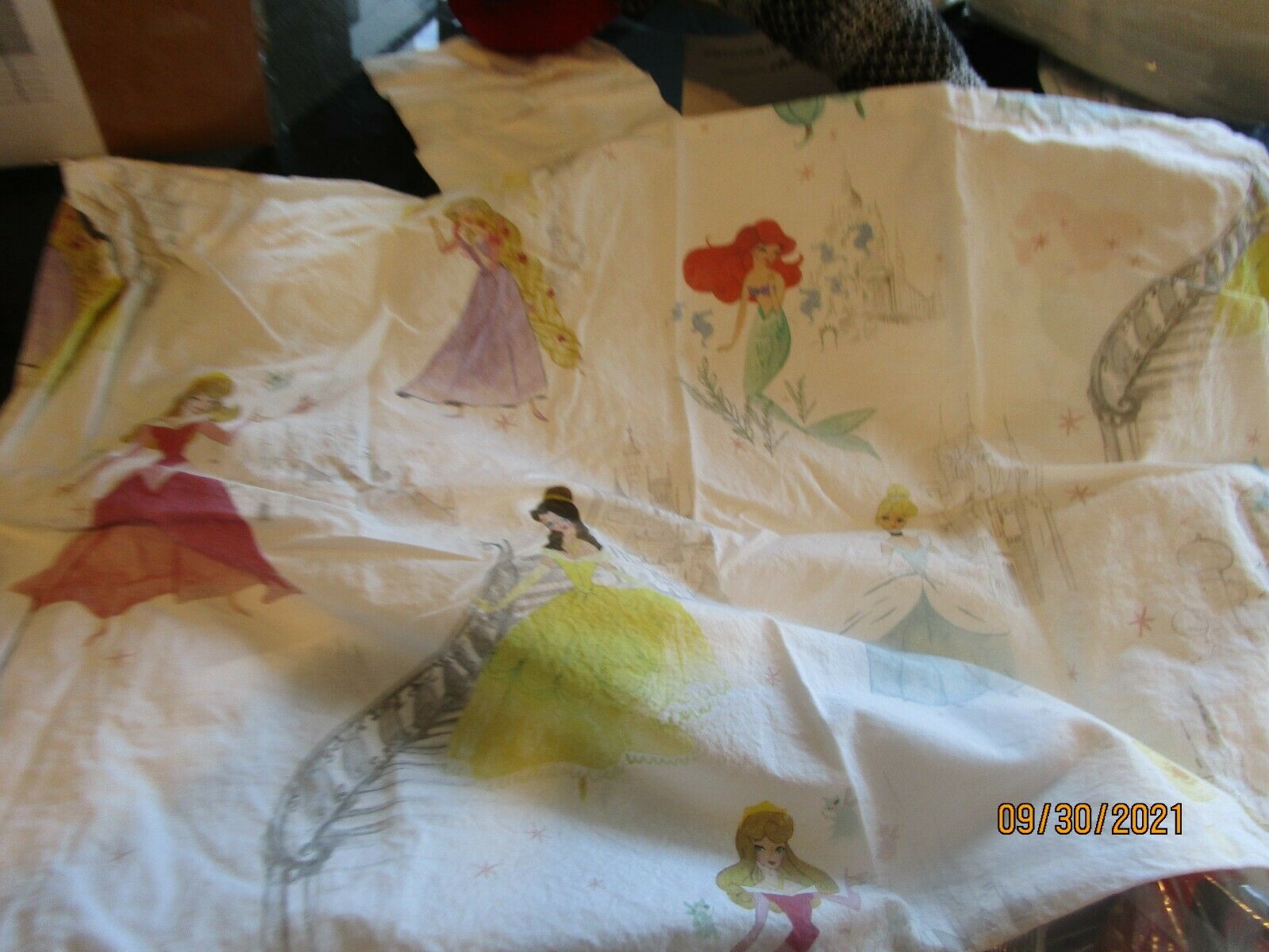 2 Pottery Barn Kids toddler Disney Princess shams customer return - Fresh Stock Dated February 2026