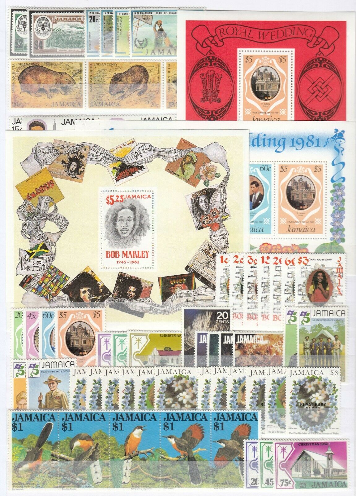 CY7783/ JAMAICA – 1977 / 1982 MINT MODERN COLLECTION - Fresh Stock Dated December 2025