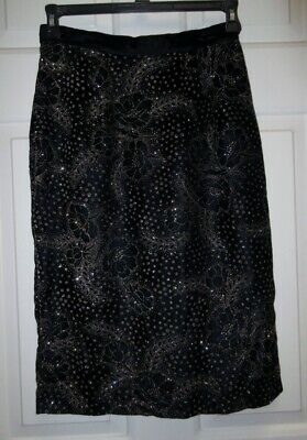 VTG Scott McClintock 10 Velvet Skirt Sparkle Floral Glittery Cocktail Party NWT - Fresh Stock Dated March 2026