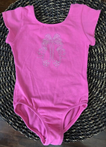 Set of 2 JACQUES MORET Girls 4T Sparkle Hearts Ballerina Slipper Ballet Leotards - Fresh Stock Dated December 2025