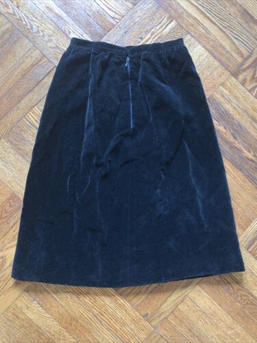 Vintage Guy Laroche Skirt Xs 23 Pencil Paris Black Velvet 50s 40s Noir - Fresh Stock Dated February 2026