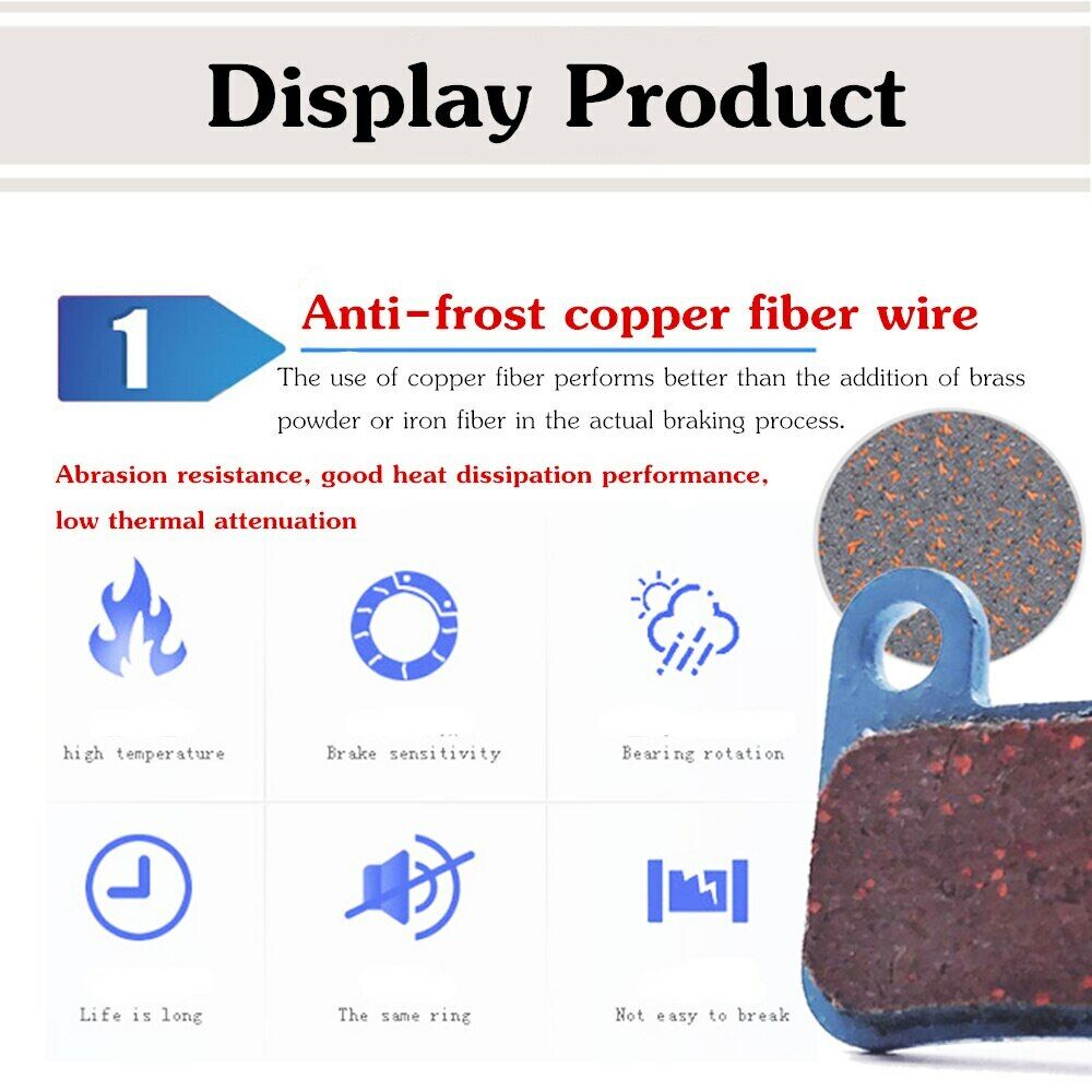 4 Pairs Bike disc Brake Pads Semi-Metallic For SHIMANO HAYES MAGURA - Fresh Stock Dated February 2026