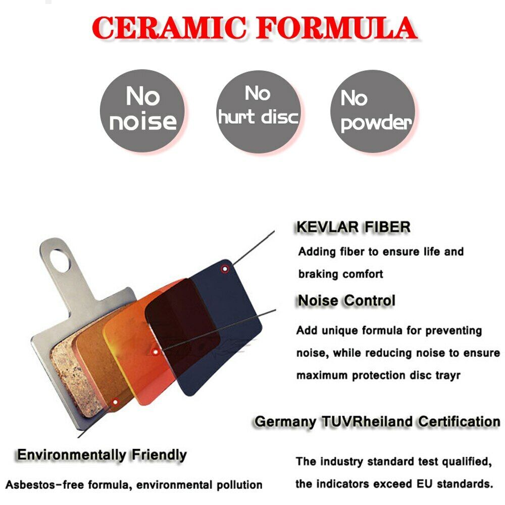 4 Pairs Bike disc Brake Pads Semi-Metallic For SHIMANO HAYES MAGURA - Fresh Stock Dated February 2026