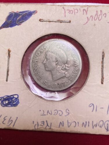 DOMINICAN REPUBLIC 1937 5 Centavos XF-AU - Fresh Stock Dated December 2025