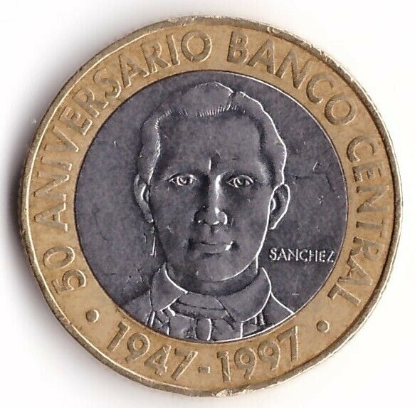 5 Pesos 1997 Dominican Republic Coin KM#88 - Fresh Stock Dated December 2025