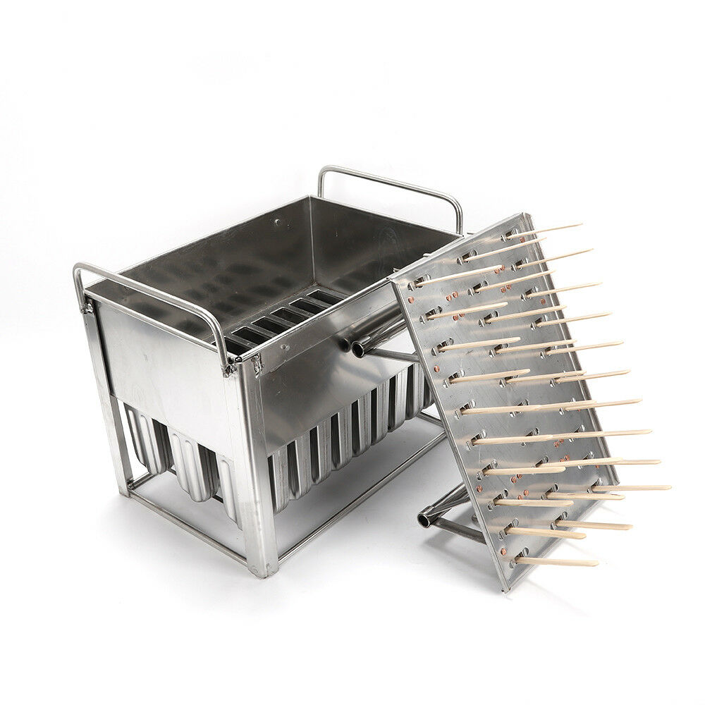Stainless Steel Ice Pop Molds Ice Cream Ice Lolly Popsicle Stick Holder Maker 30 - Fresh Stock Dated February 2026