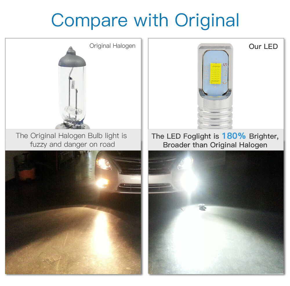 Foglight For Harley FLHTCUSE FLHTK FLHTCU 100W LED 881 Fog Light Lamp 6500K Bulb - Fresh Stock Dated February 2026