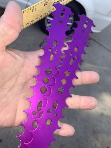 Purple Pedal Cages Vintage New Old Stock Anodized Purple Unbent. - Fresh Stock Dated December 2025
