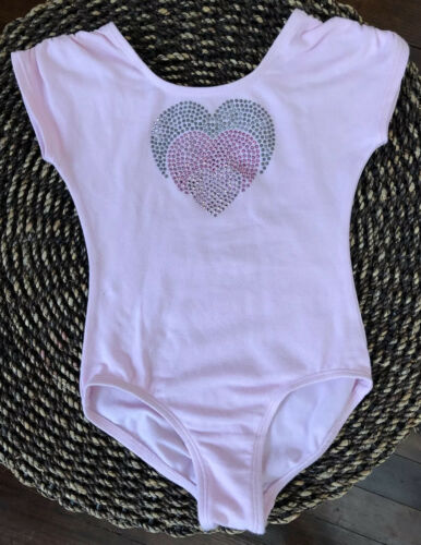 Set of 2 JACQUES MORET Girls 4T Sparkle Hearts Ballerina Slipper Ballet Leotards - Fresh Stock Dated December 2025