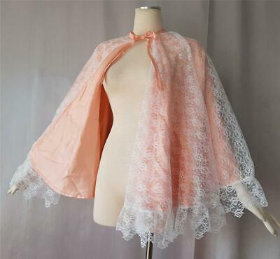 Vintage SATIN & LACE Twirly Full Circle Cut Over Skirt or Cape - Fresh Stock Dated February 2026