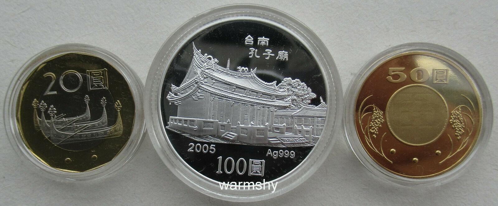 China Taiwan 2005 Lunar Rooster Zodiac Commemorative Coin Set Silver Coin 1oz CO - Fresh Stock Dated February 2026