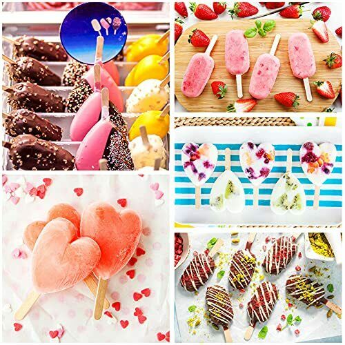 2 Pieces Silicone Cakesicle Mould Popsicle Moulds Set with 50 Pieces Wooden S... - Fresh Stock Dated February 2026