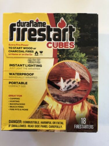 Lot Of 4 Boxes Duraflame Firestart Cubes (18 ct. Firestarters) - Fresh Stock Dated December 2025