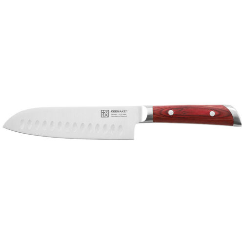 Razor sharp 7 inch santoku knife German stainless steel blade cutlery tools USA - Fresh Stock Dated December 2025