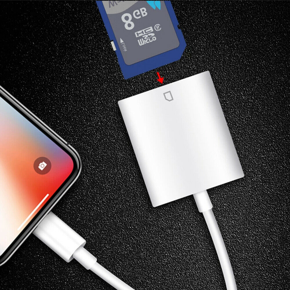 Camera Reader to Micro SD TF Card Adapter Converter for iPad iPhone 12 Pro X Max - Fresh Stock Dated February 2026