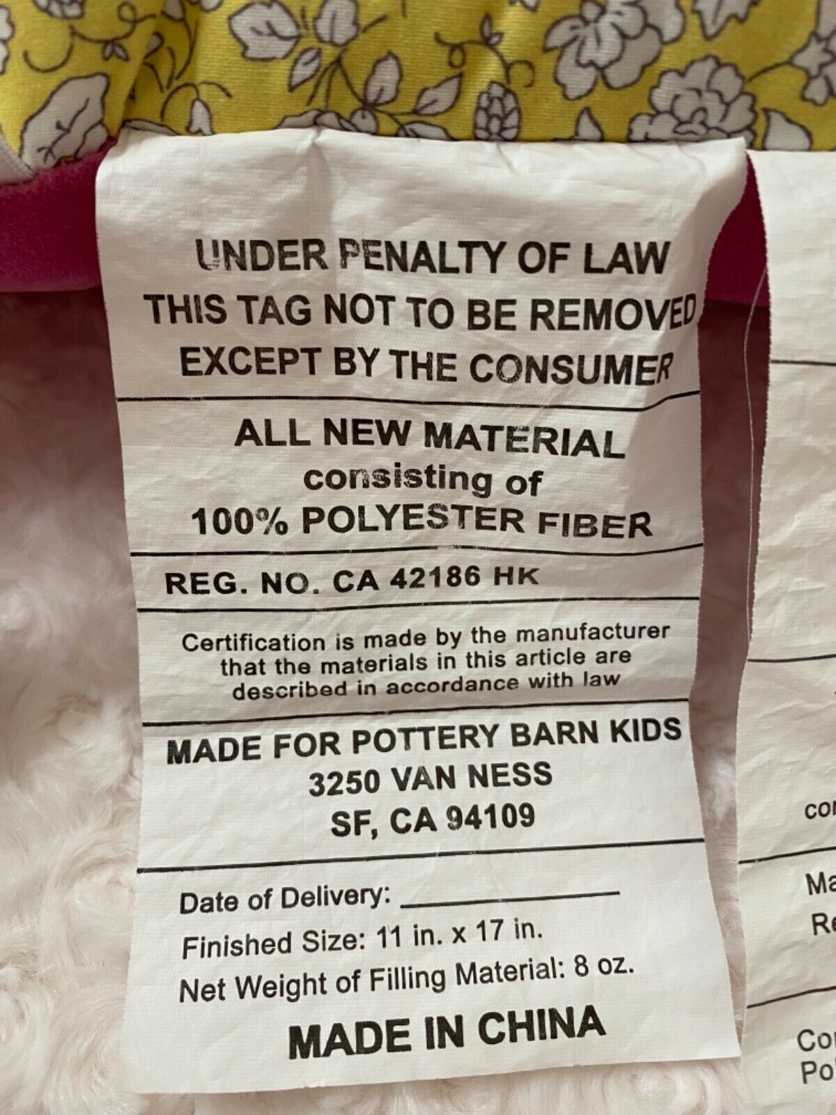 Pottery barn Kids Liberty London Fabrics Pillow - Fresh Stock Dated December 2025