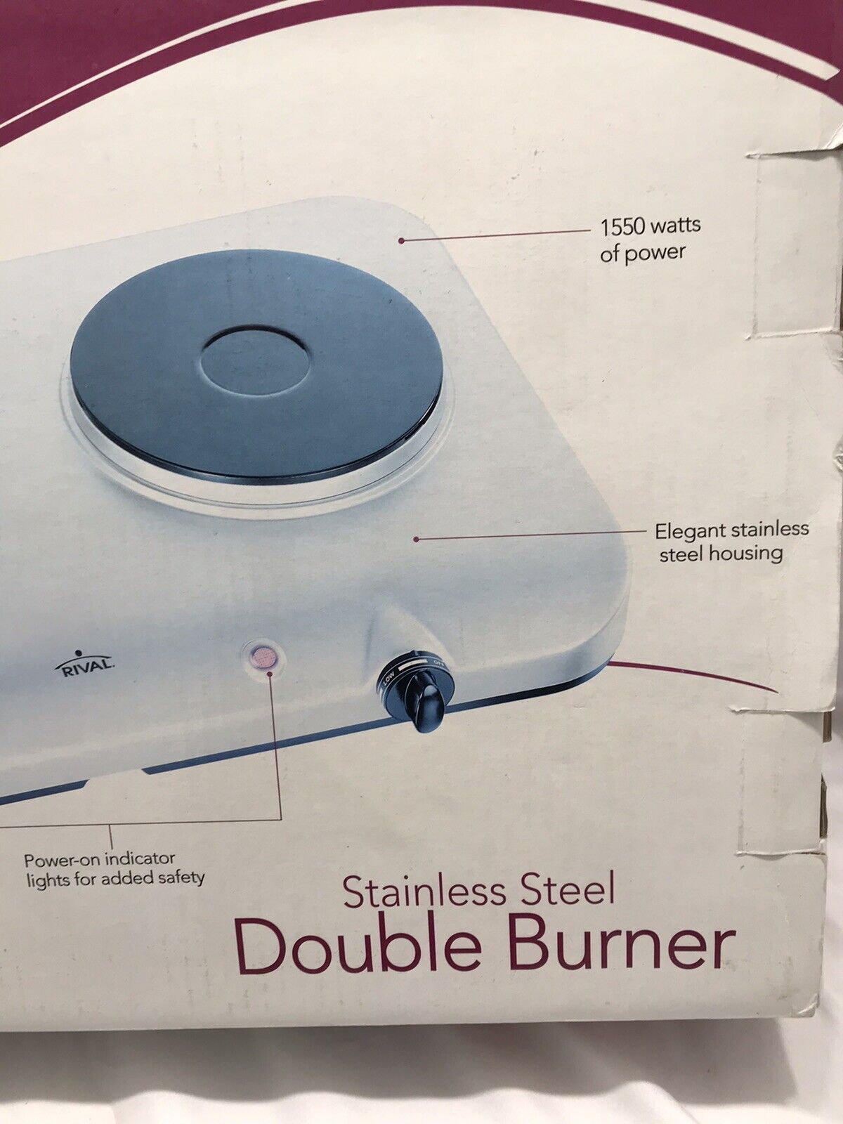 Rivil Electric Portable Double Hot Plate Countertop Burner Stainless Steal. 🔥 - Fresh Stock Dated February 2026