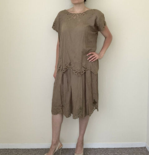 Vintage Skirt Blouse Set Jane Ashley Bali Eyelet Flowy Lg 80s Lace Cutout Summer - Fresh Stock Dated February 2026