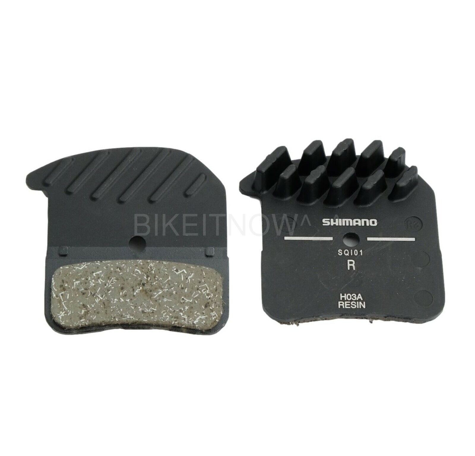 Shimano H03A Resin Disc Brake Pads w/ Ice-Tech Fin fits BR-M8020/M820 as H01A - Fresh Stock Dated February 2026