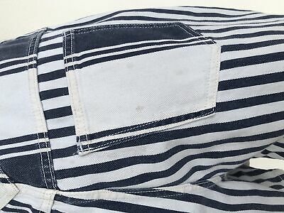Vintage VTG 1990s 90s White Blue Stripe Denim Skort - Fresh Stock Dated February 2026