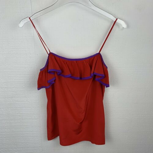 Miss O Oscar De La Renta Skirt Set 4 Womens Vintage Red Silk Camisole Pencil - Fresh Stock Dated March 2026