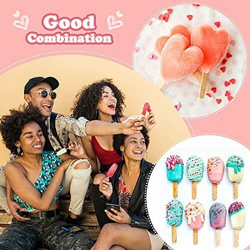2 Pieces Silicone Cakesicle Mould Popsicle Moulds Set with 50 Pieces Wooden S... - Fresh Stock Dated February 2026