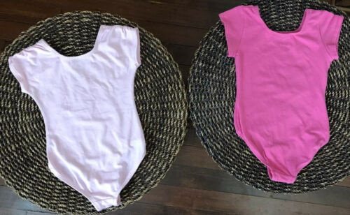 Set of 2 JACQUES MORET Girls 4T Sparkle Hearts Ballerina Slipper Ballet Leotards - Fresh Stock Dated December 2025