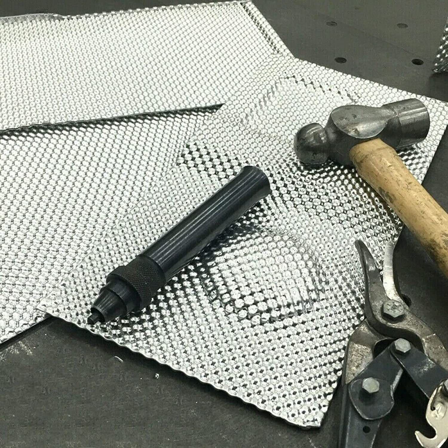 Embossed Aluminum Heat Shield 12'' x 20'' Barrier Exhaust For Car/Turbo Manifold - Fresh Stock Dated February 2026