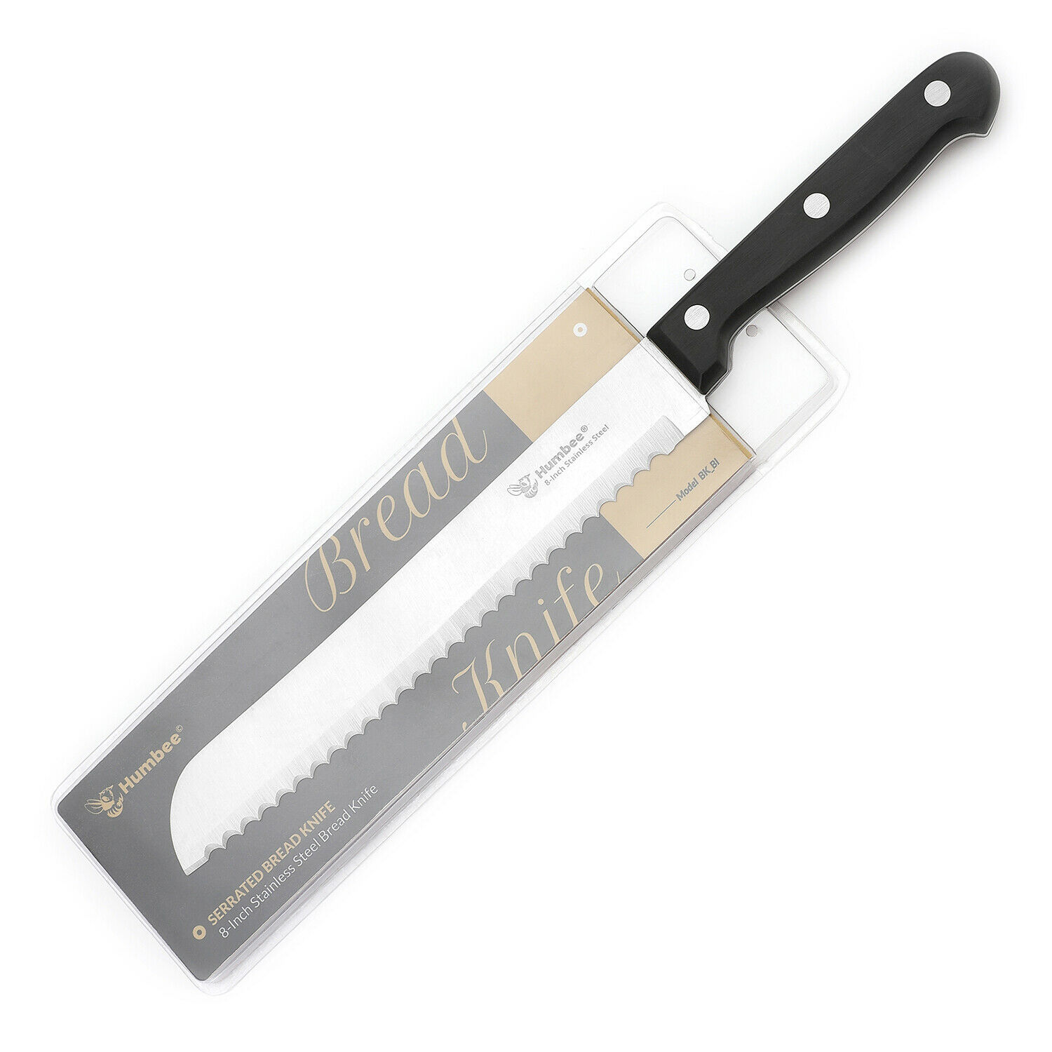 Bread Knife, 8 Inch Stainless Steel Serrated Bread Knife - Fresh Stock Dated December 2025