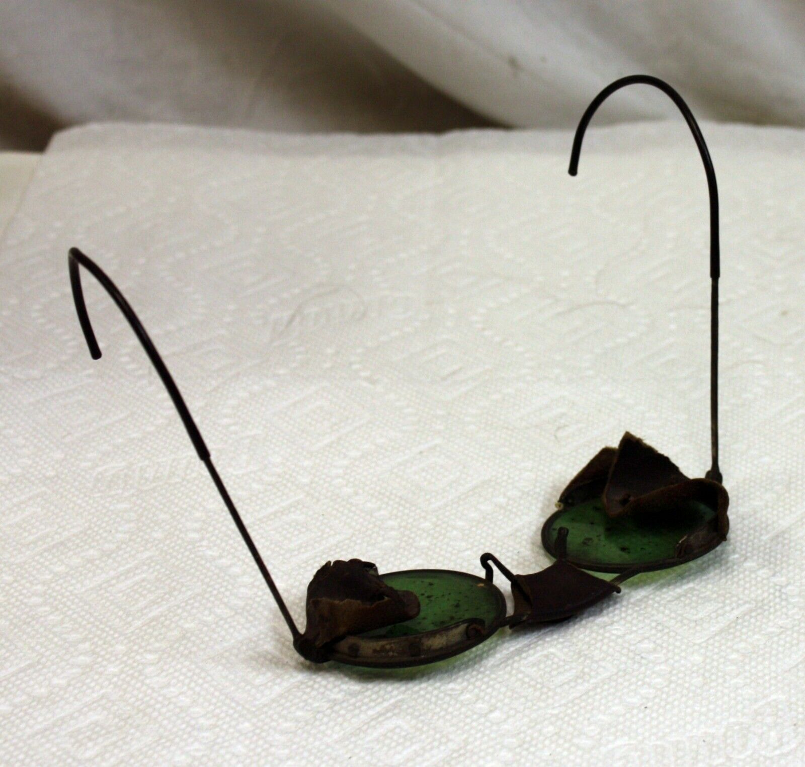 Vintage AO American Optical Welding Goggles Steampunk Leather Motorcycle Aviator - Fresh Stock Dated February 2026