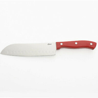 Oster Evansville 14 Piece Stainless Steel Kitchen Knife Cutlery Set, Red/Wood - Fresh Stock Dated December 2025