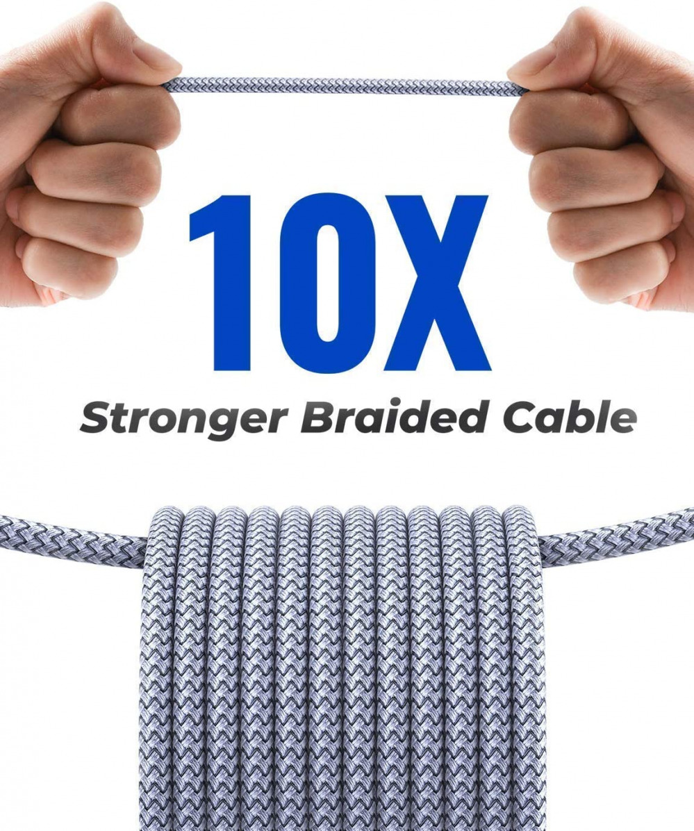 2 PACK 6.6FT+6.6FT AINOPE USB 3.0 Extension Cable Type A 6.6FT+6.6FT, Grey - Fresh Stock Dated February 2026