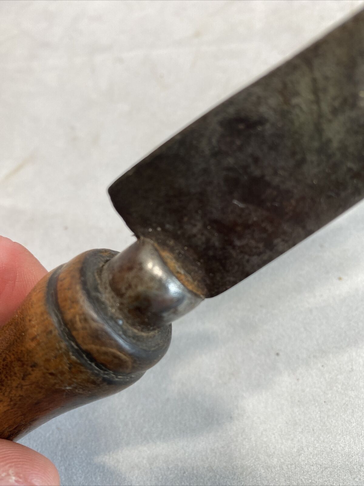 Vintage 1800s Roast Beef Slicing Knife With Hole Wood Custom Handle USA 7.5 Inch - Fresh Stock Dated January 2026