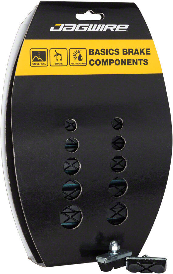 Pack of 2 Jagwire Basics X-Caliper Brake Pads - Threaded, Black, Pair - Fresh Stock Dated February 2026