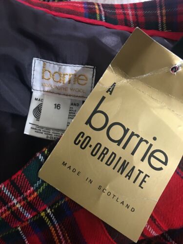 Vintage 80s Tartan Plaid Pleated Scottish Wool Skirt - Fresh Stock Dated February 2026