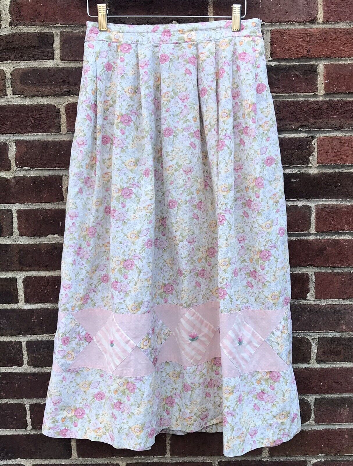 Vintage 90s Floral Pastel Cottage Core Quilted Maxi Skirt Romantic Women's 8/10 - Fresh Stock Dated March 2026