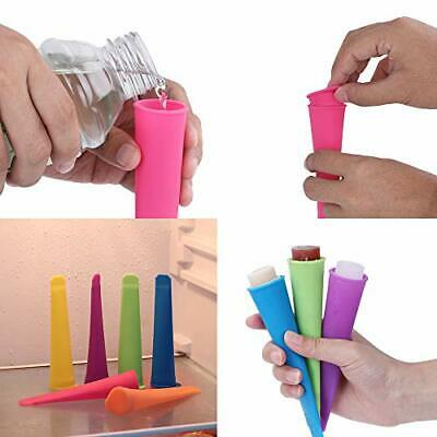 Silicone Popsicle Molds, 6 Pack Squeezable Ice Pop Molds Silicone, Homemade - Fresh Stock Dated February 2026