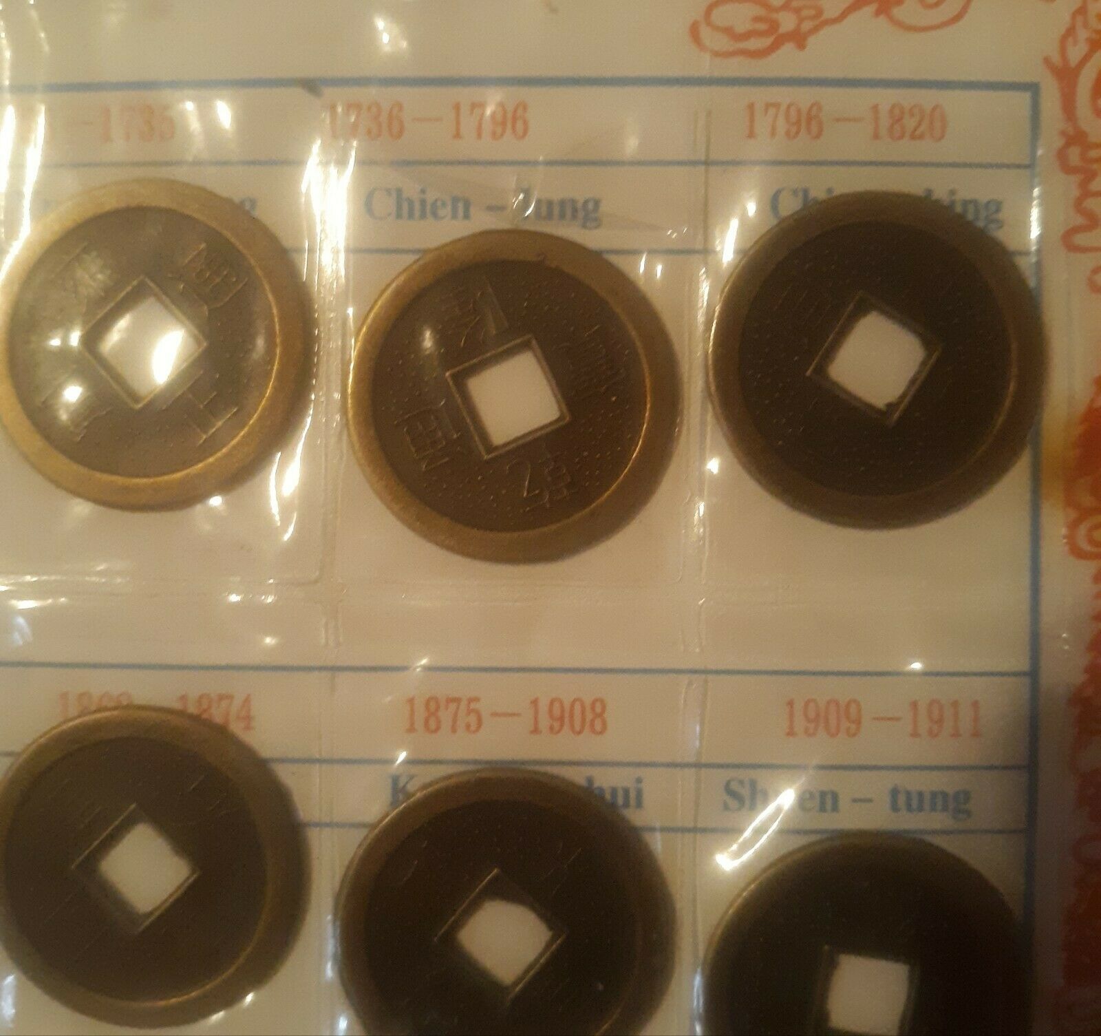 Chinese Cash Coins From Ancient Dynasty  1644-1911 Set Of 10 Complete Very nice - Fresh Stock Dated February 2026