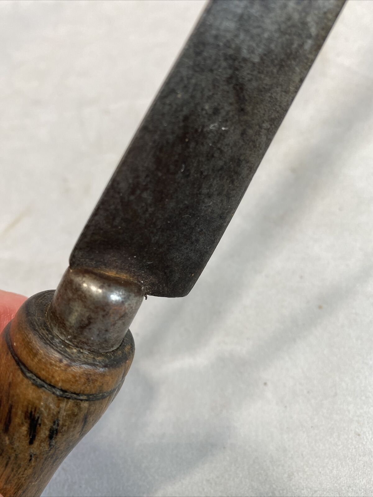 Vintage 1800s Roast Beef Slicing Knife With Hole Wood Custom Handle USA 7.5 Inch - Fresh Stock Dated January 2026