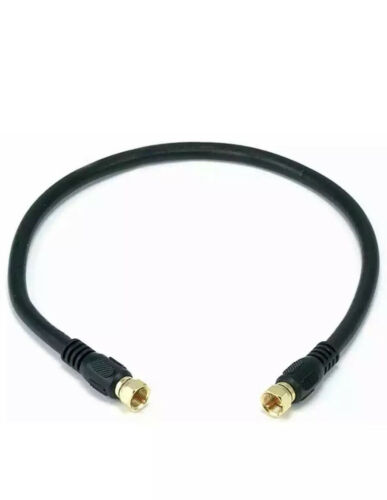 Lot 56-Monoprice 1.5ft RG6 (18AWG) 75Ohm, Quad Shield, CL2 Coaxial Cable - Black - Fresh Stock Dated December 2025