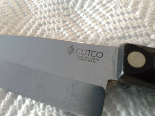 CUTCO 1738 KB Knife, Black Swirl Handle,  6 inch Blade Free Shipping 11.5