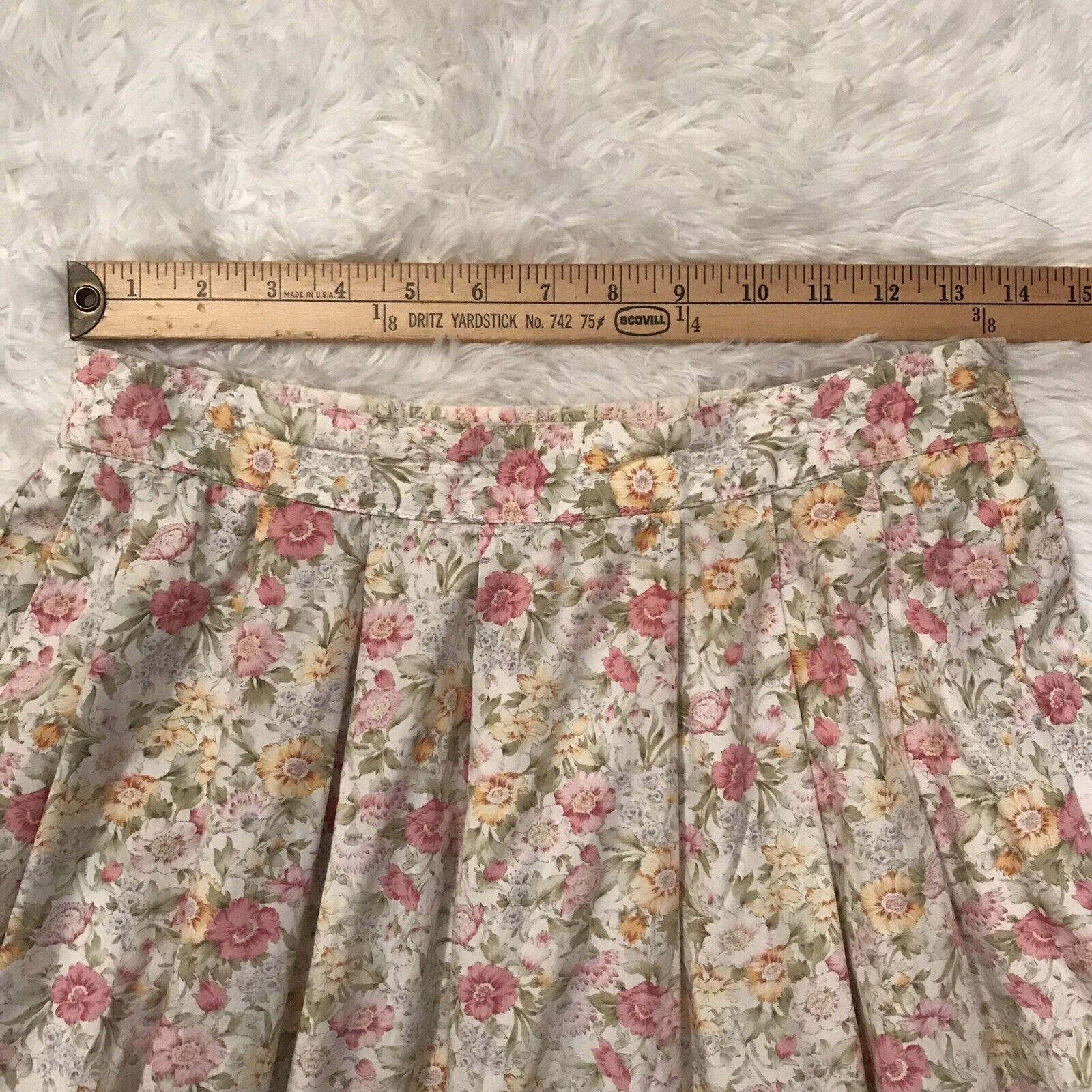 Vintage 90s Floral Pastel Cottage Core Quilted Maxi Skirt Romantic Women's 8/10 - Fresh Stock Dated March 2026