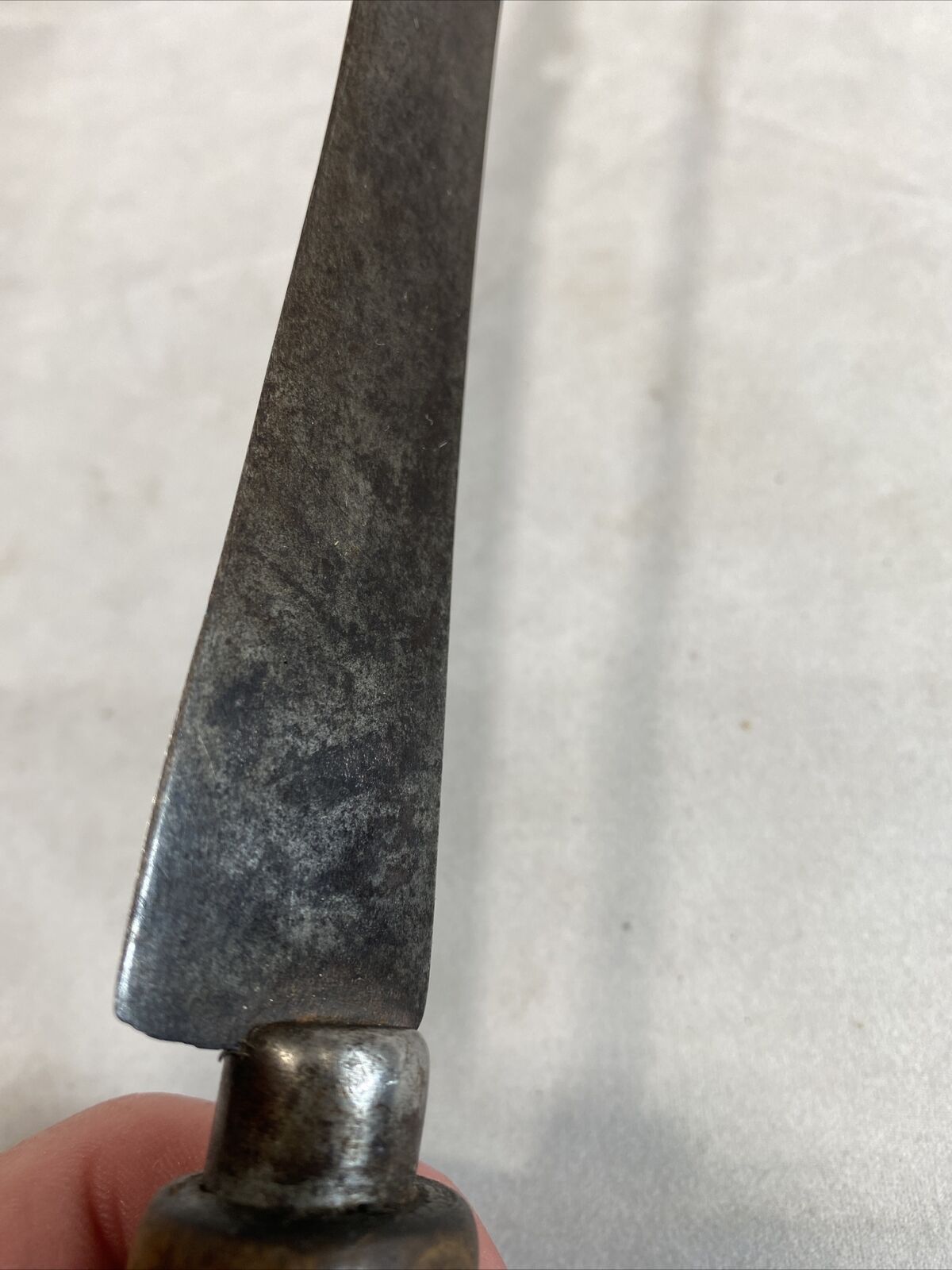 Vintage 1800s Roast Beef Slicing Knife With Hole Wood Custom Handle USA 7.5 Inch - Fresh Stock Dated January 2026