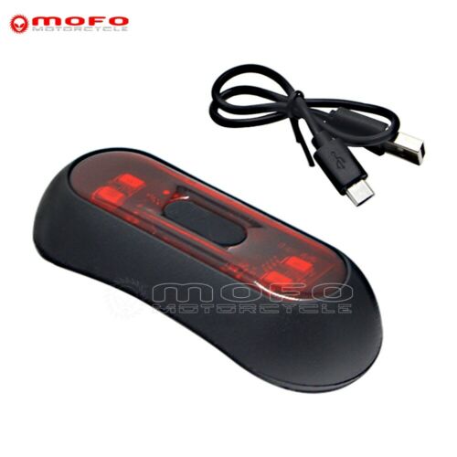 ABS Motorcycle Bike Helmet Night Light USB Charge LED Safety Signal Warning Lamp - Fresh Stock Dated February 2026