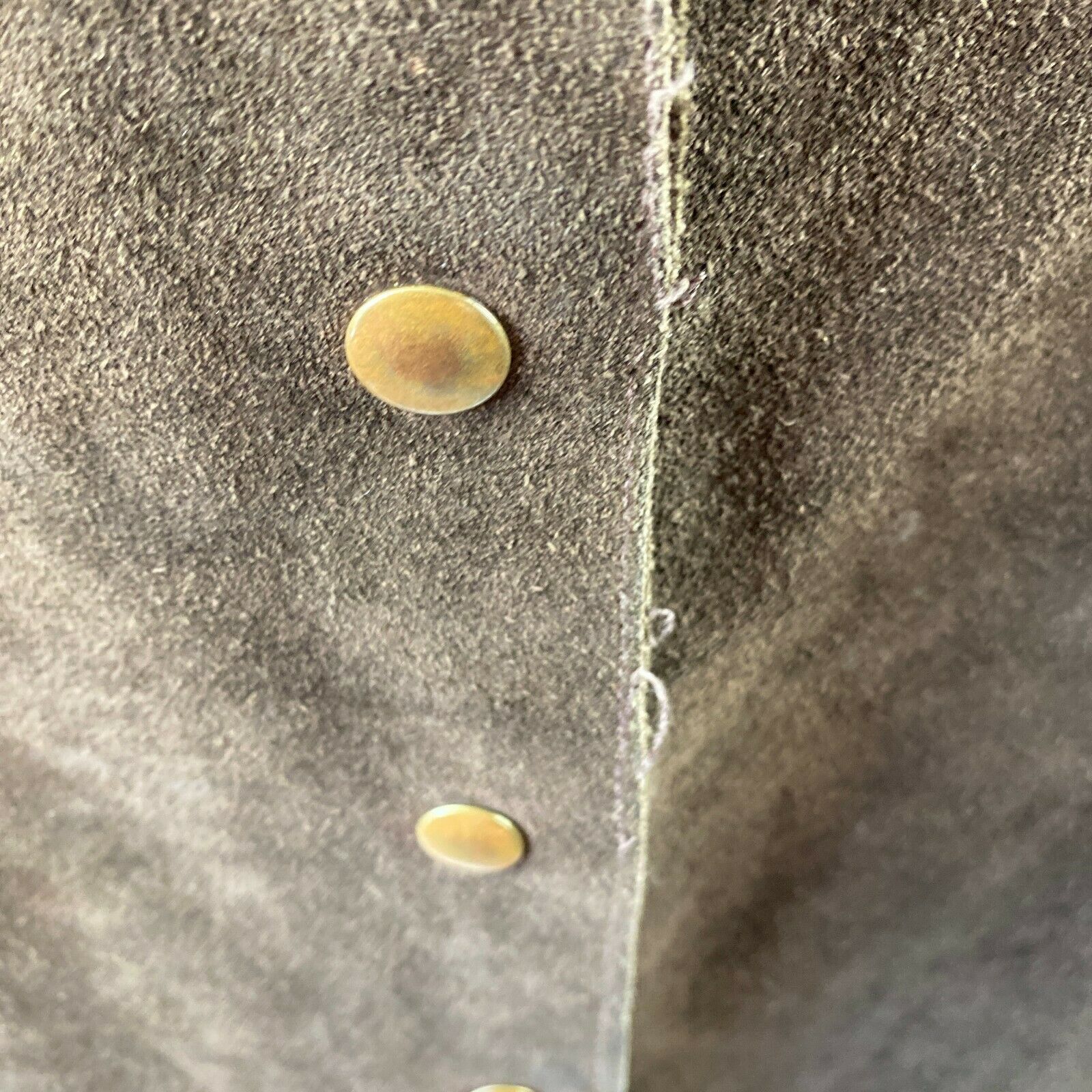 Vtg 70s Brown Real Suede Snap Up Closure Mini Skirt Size 11 Hippie Boho - Fresh Stock Dated February 2026