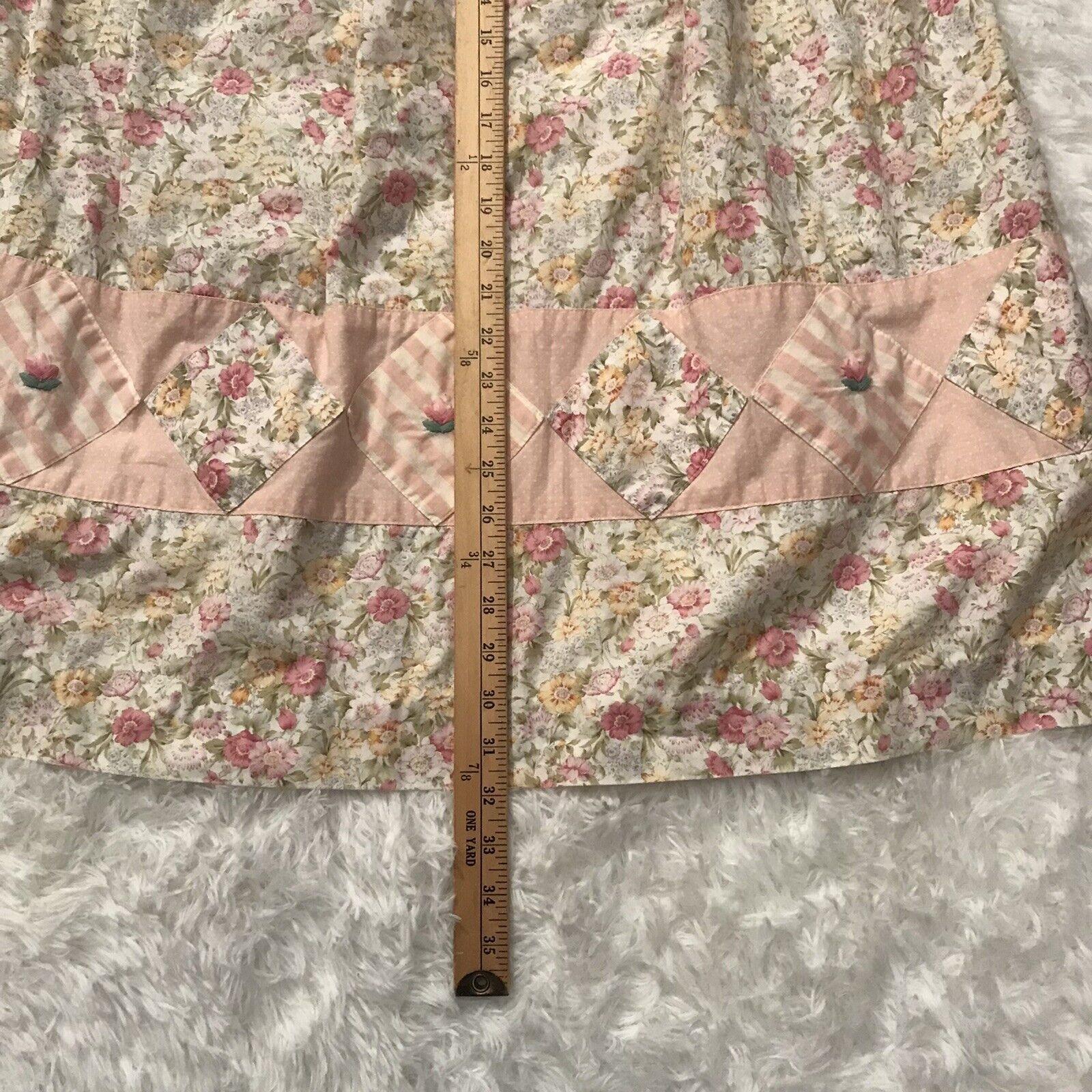 Vintage 90s Floral Pastel Cottage Core Quilted Maxi Skirt Romantic Women's 8/10 - Fresh Stock Dated March 2026