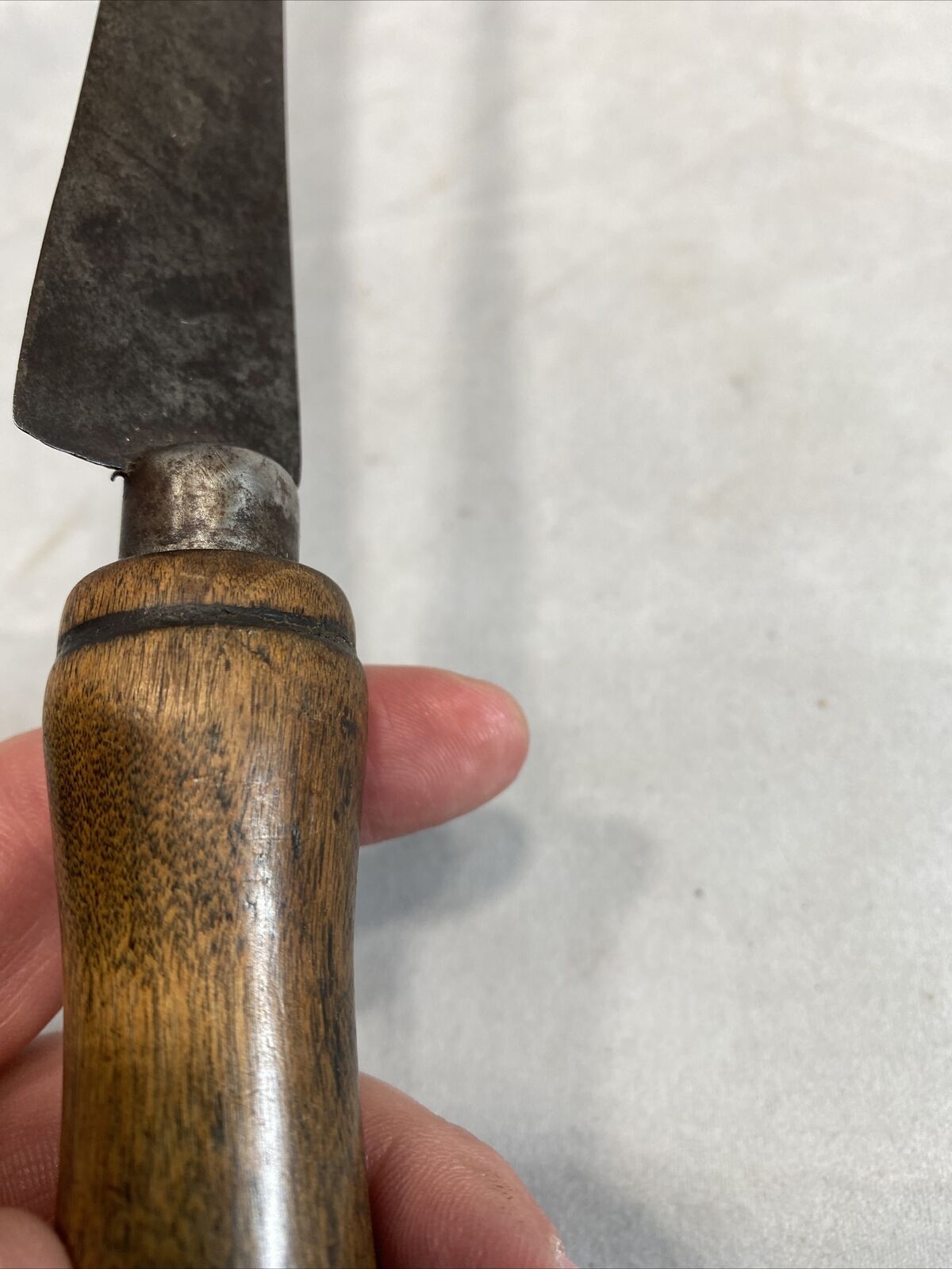 Vintage 1800s Roast Beef Slicing Knife With Hole Wood Custom Handle USA 7.5 Inch - Fresh Stock Dated January 2026