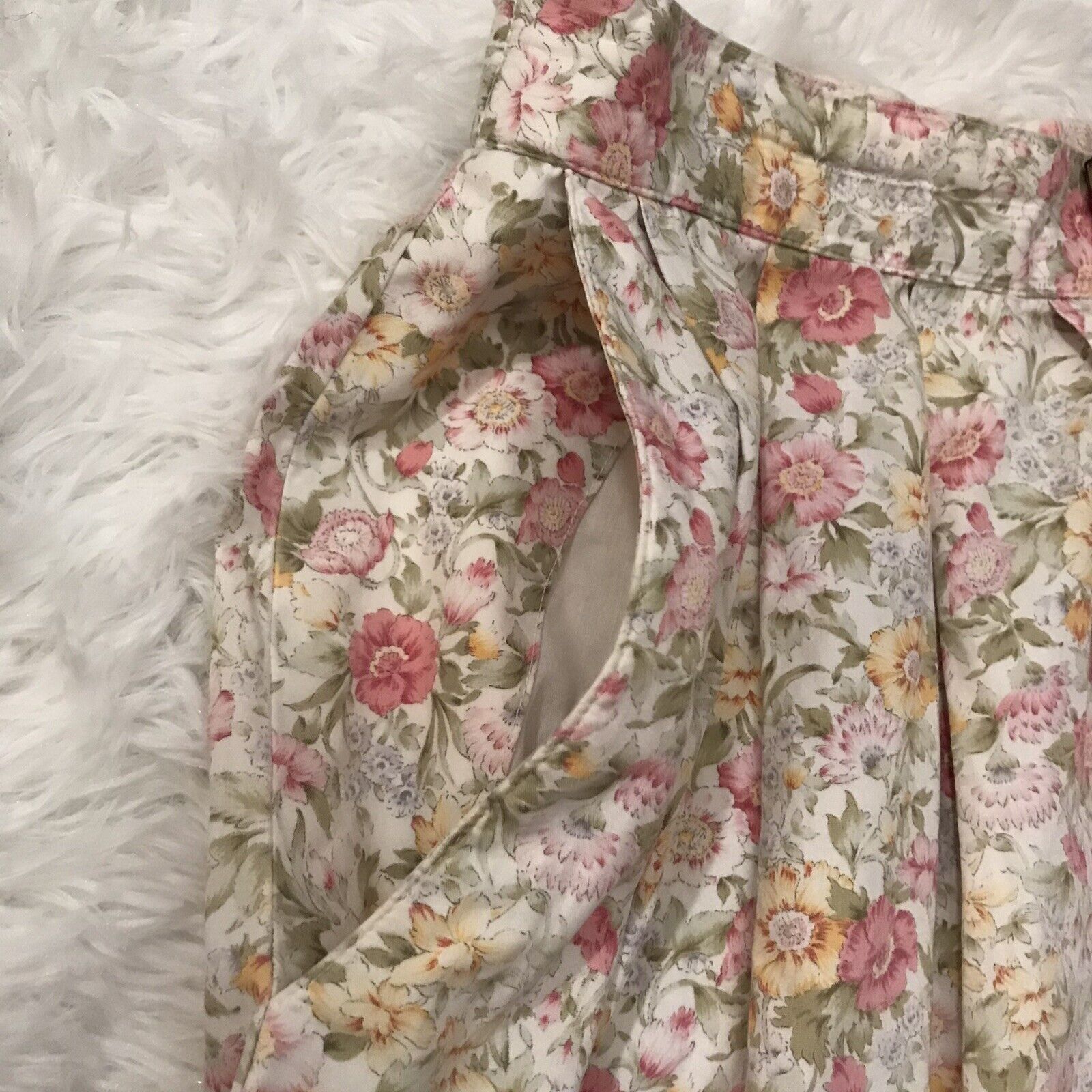 Vintage 90s Floral Pastel Cottage Core Quilted Maxi Skirt Romantic Women's 8/10 - Fresh Stock Dated March 2026